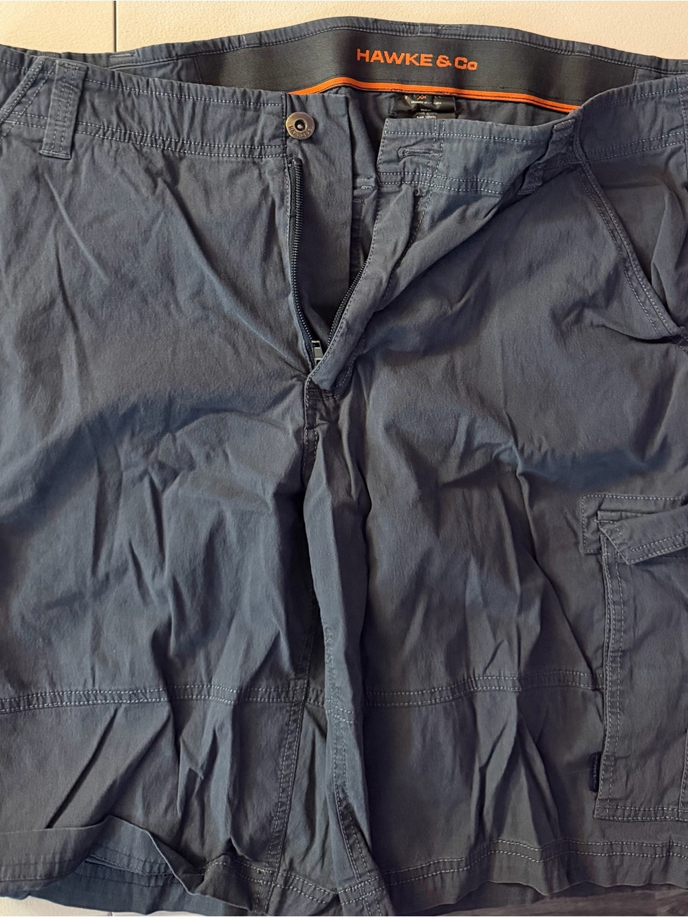 Hawke & Co Men’s 36 Stretch Cargo Shorts Gray Blue Utility